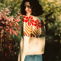 Harvest Flower Sweater by Jessie Maed Designs