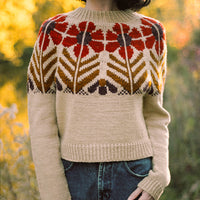 Harvest Flower Sweater by Jessie Maed Designs