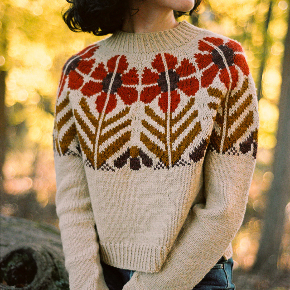 Harvest Flower Sweater by Jessie Maed Designs