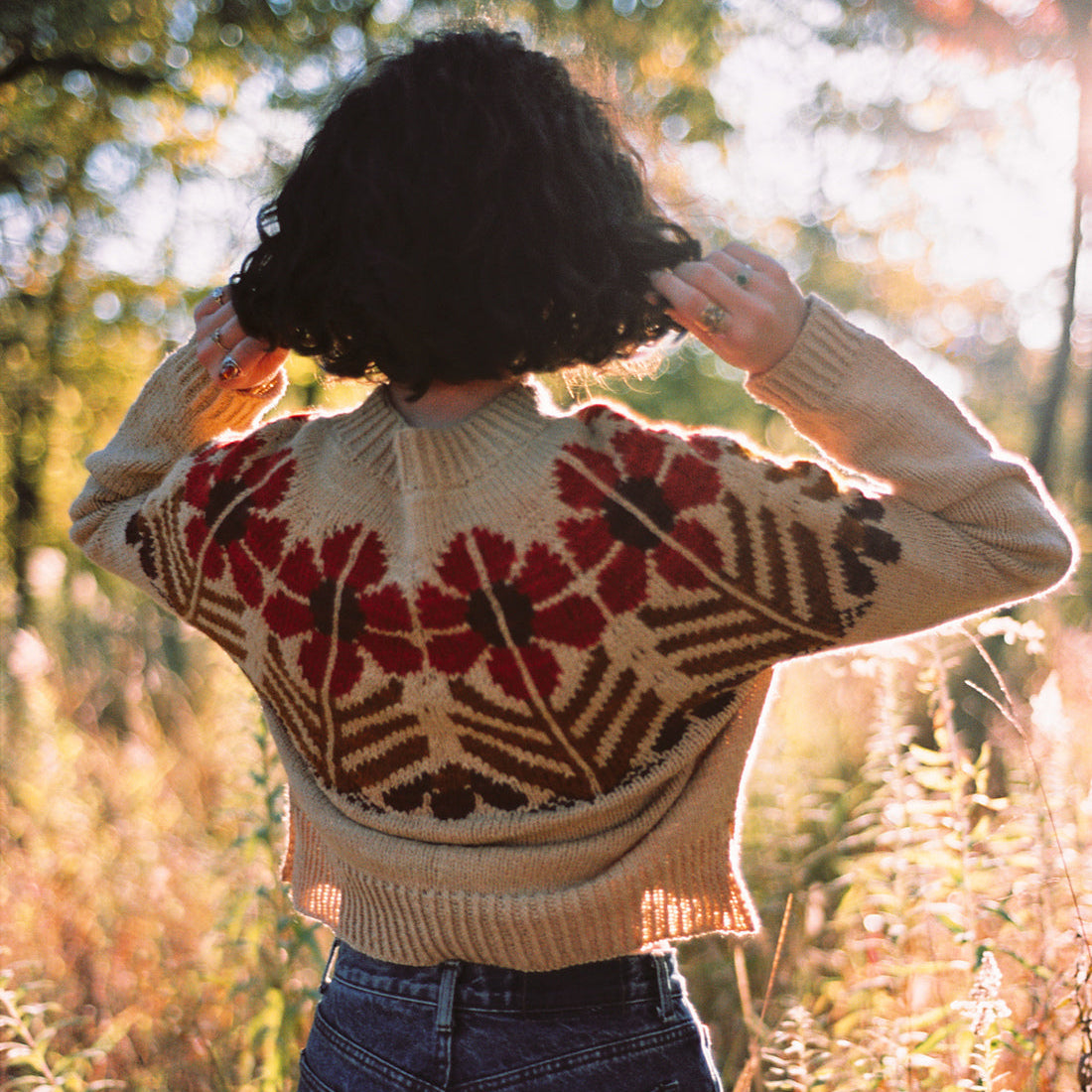 Harvest Flower Sweater by Jessie Maed Designs