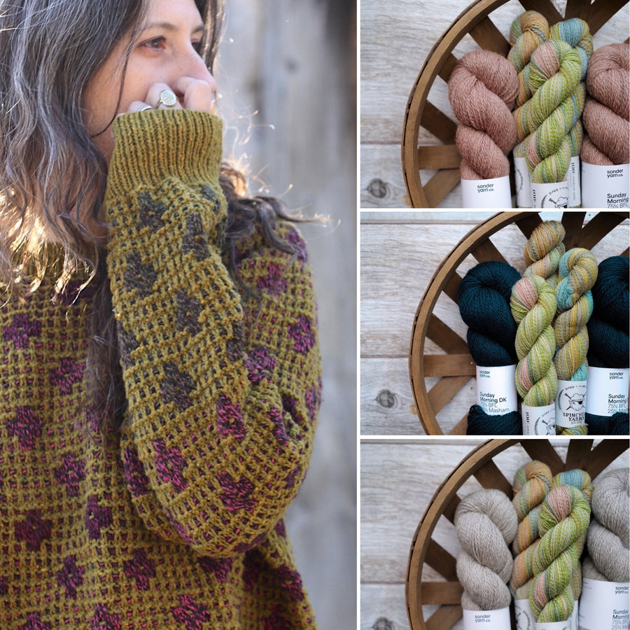 Pressed Flowers Pullover by Amy Christoffers with Spincycle