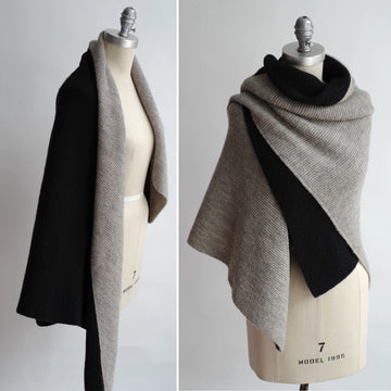Half and Half Triangles Wrap by Purl Soho