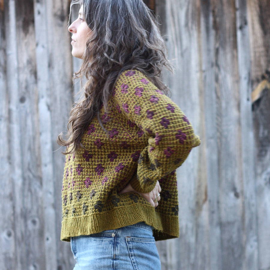 Pressed Flowers Pullover by Amy Christoffers with Spincycle